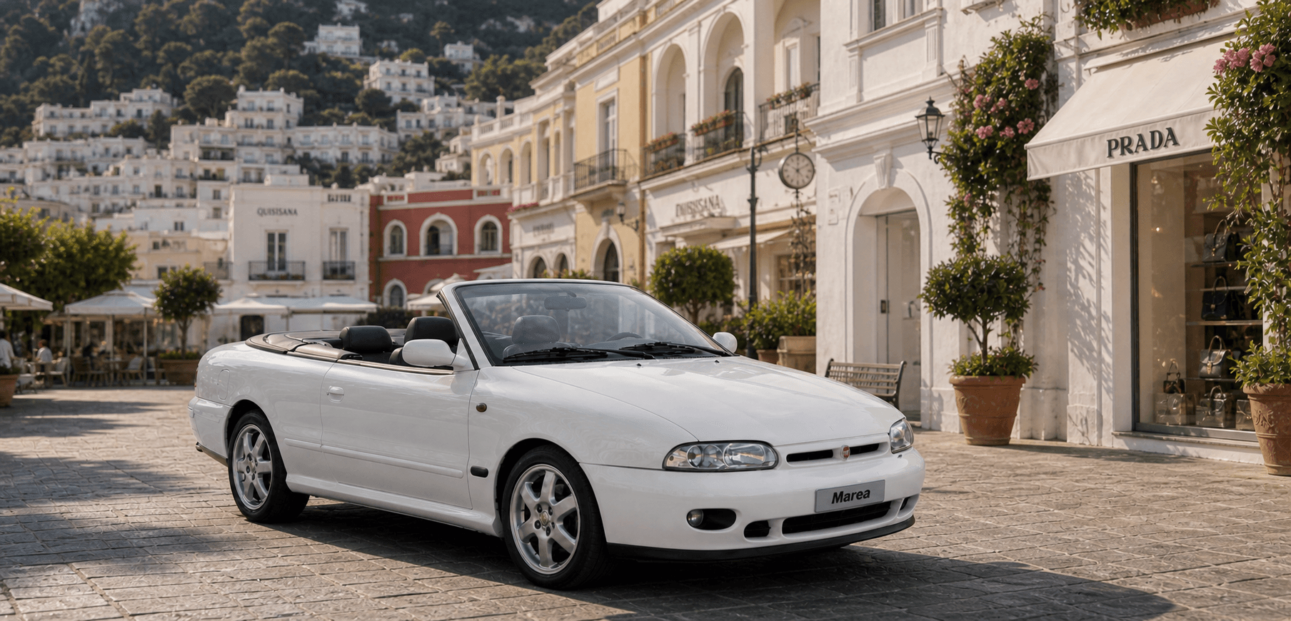 Auto per il transfer privato lungo le strade di Capri